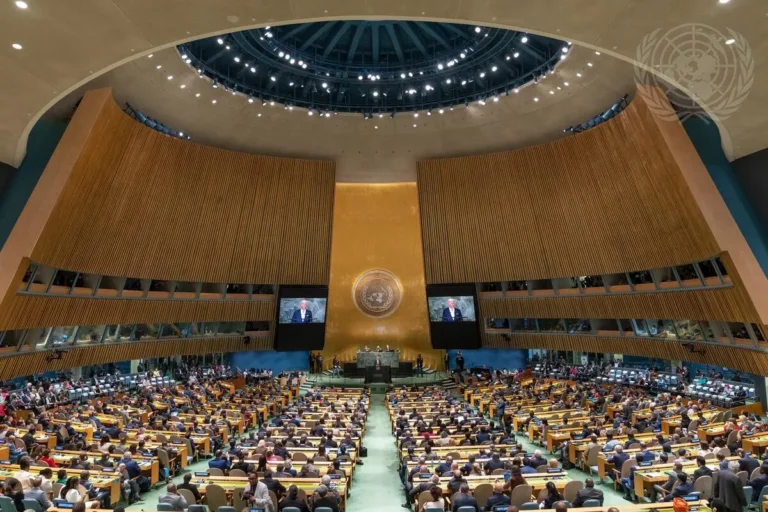 UN General Assembly meeting during the UN’s 80th session in New York.
