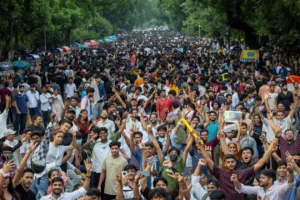 Youth-led protests in India over electoral integrity and democratic accountability.