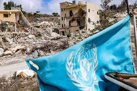 United Nations flag representing global peace, international cooperation and Security Council reform.